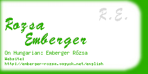 rozsa emberger business card